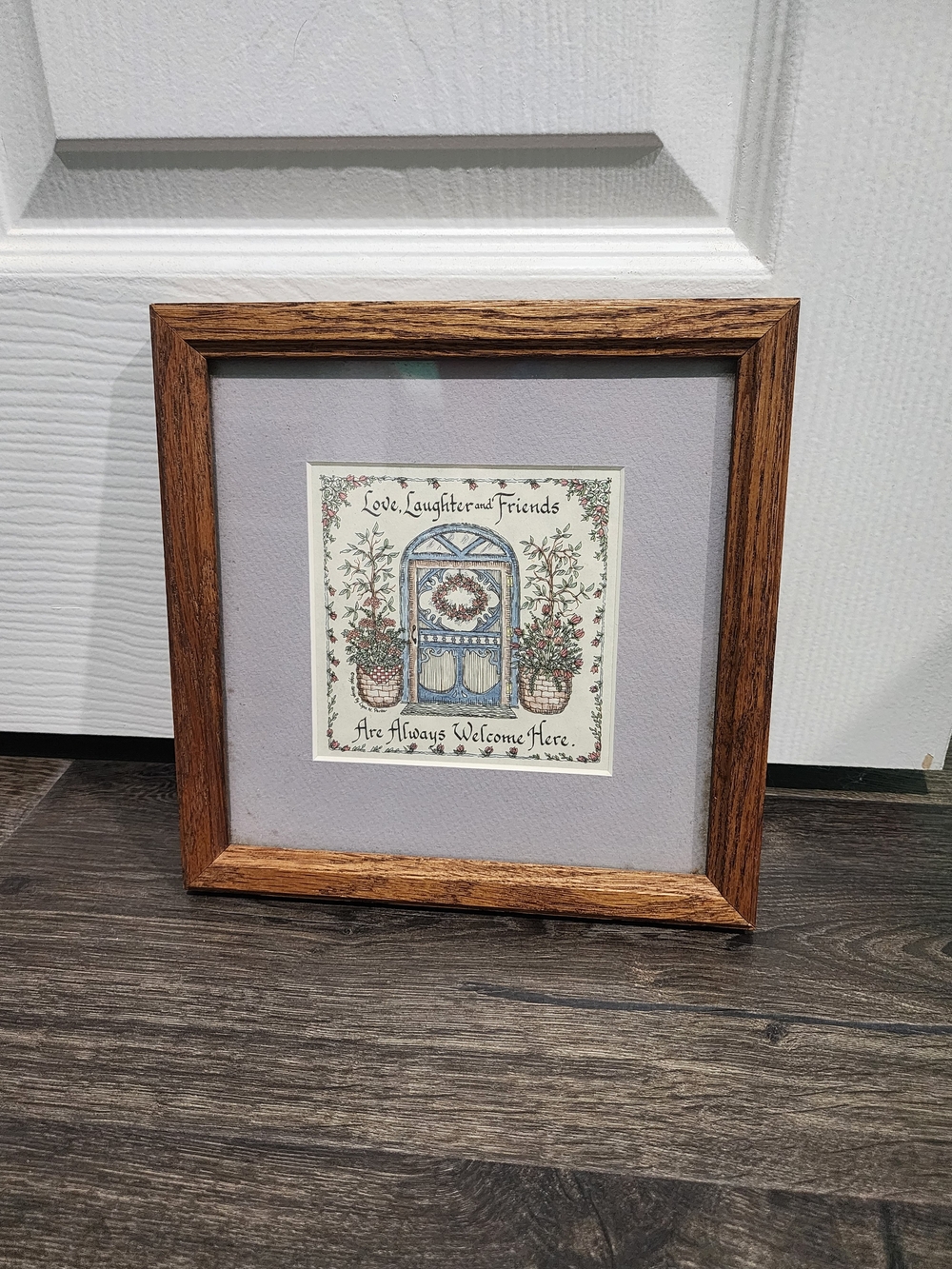 Framed Rustic Wood Square Wall Art